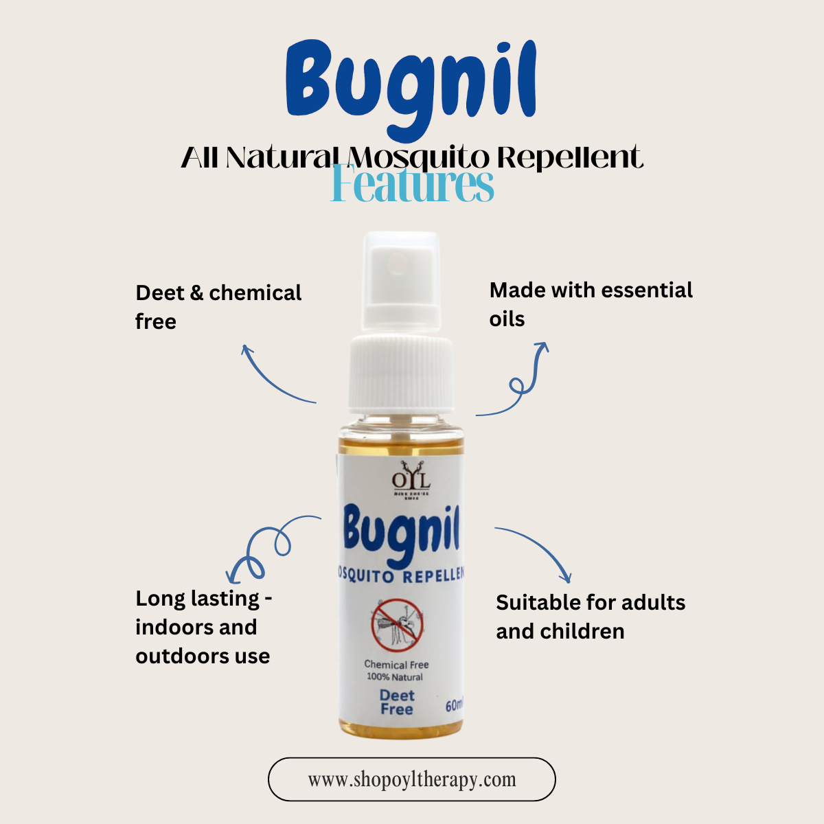 BUGNIL Natural Mosquito Repellent 60ml